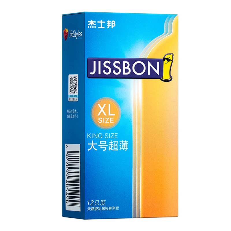 JISSBON XL large ultra-thin condom twelve pcs