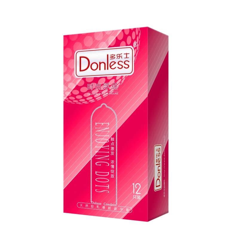 DONLESS  Fashion floating point  condom series Pack of twelve