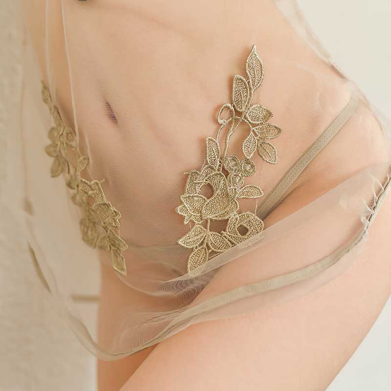 Fengyuegu sexy underwear  1314 silver gray