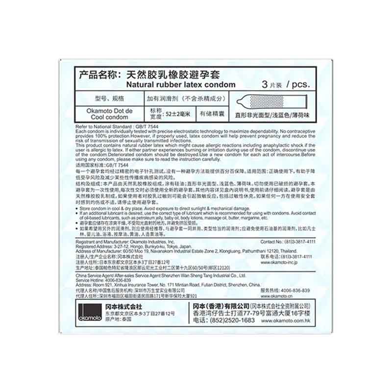 OKAMOTO  slippery particles  pack of three