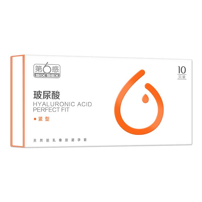 SIX SEX hyaluronic acid tight condom  pack of  ten