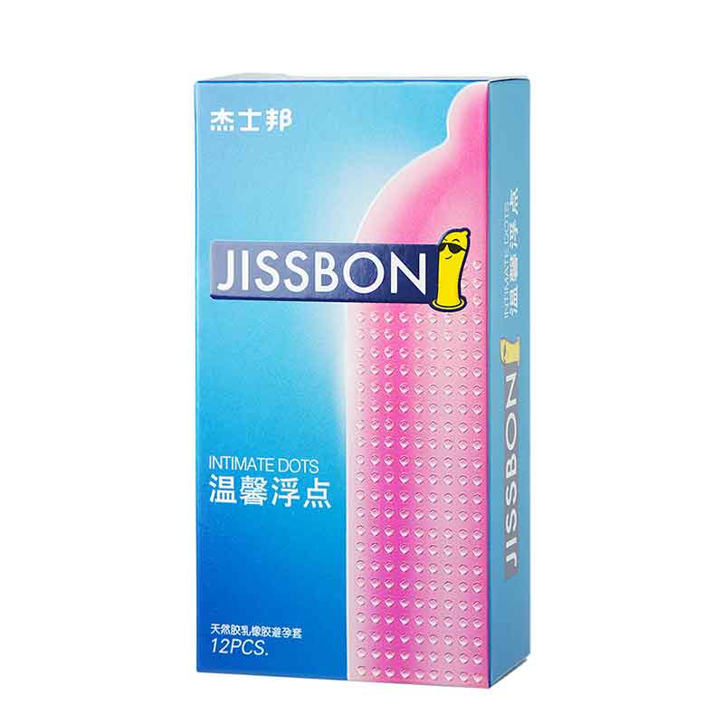 JISSBON  Warmth floating point condom twelve pcs