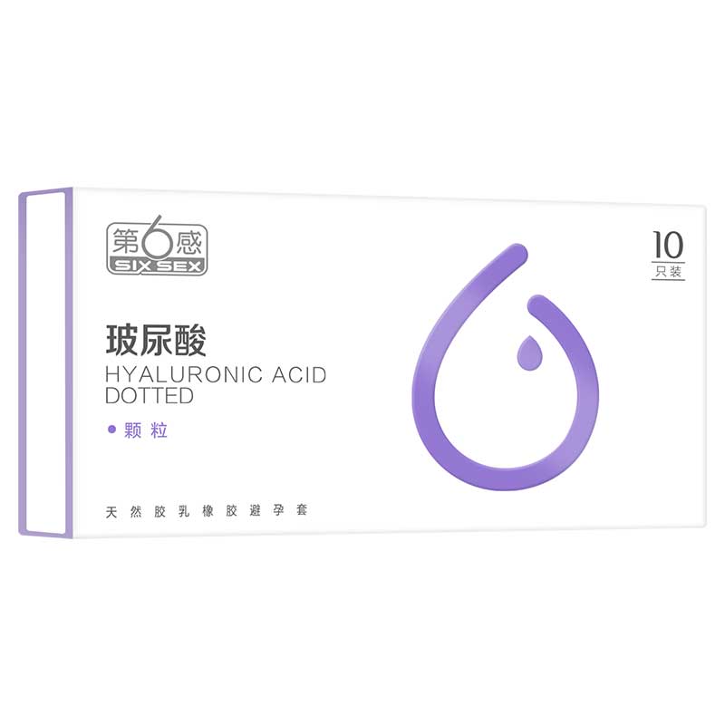 SIX SEX  hyaluronic acid particles  condom  Pack of  ten