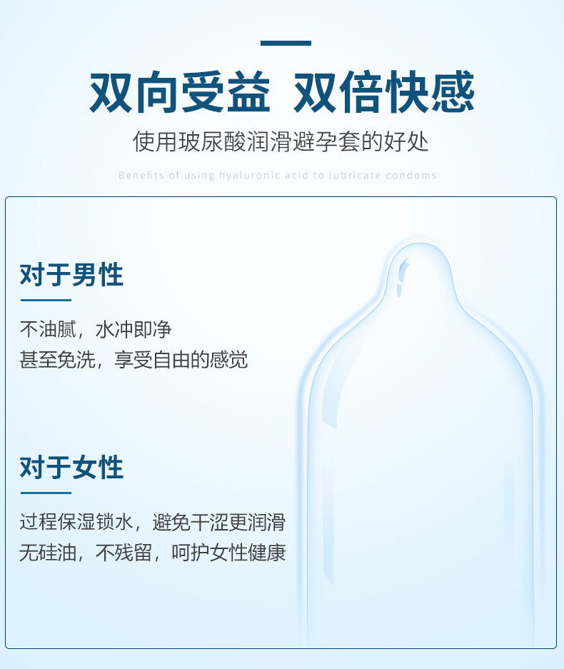 DOUBLE NICE   hyaluronic acid  0.01 Ultra thin  Condom pack of ten