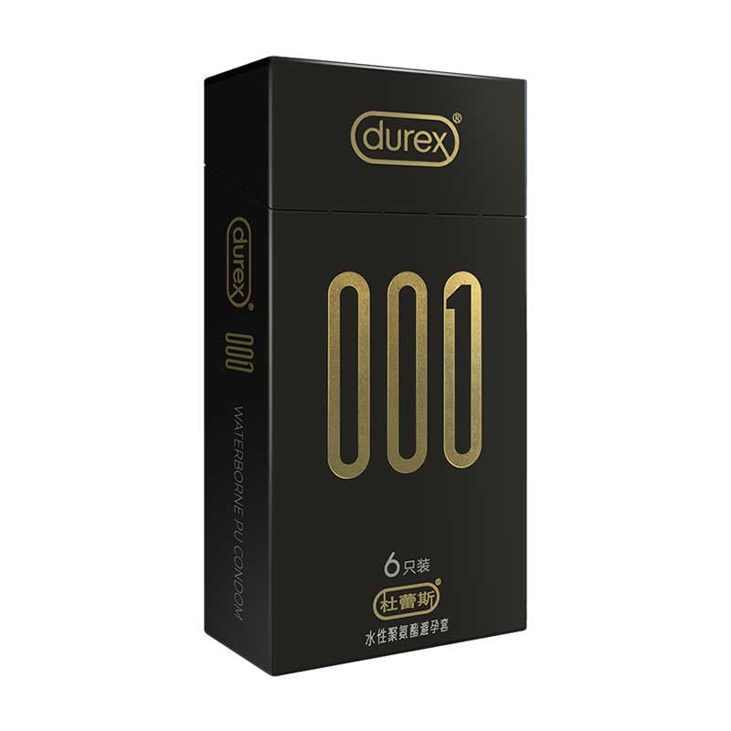 DUREX 001   water-based polyurethane condom Pack of  six