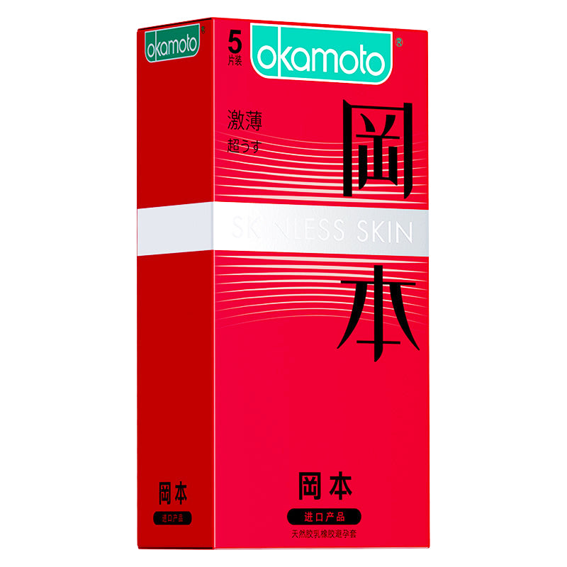 OKAMOTO Passion ultra-thin  condom  pack of  five red packaging