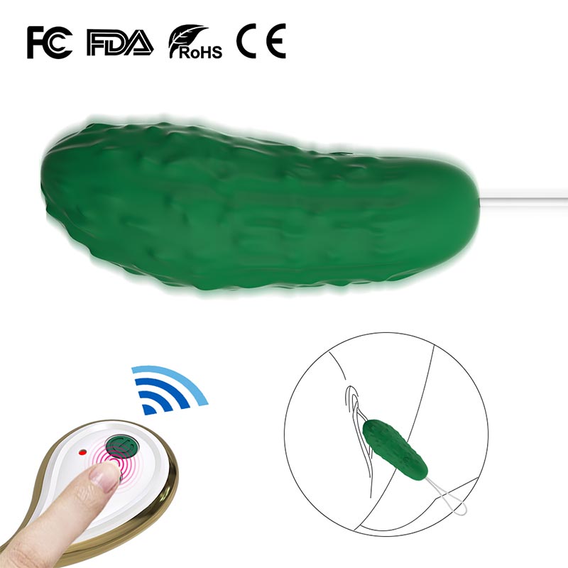 MD cucumber wireless remote control vibration heating wearable vibrator