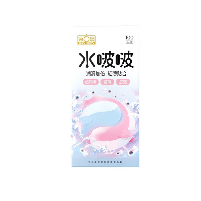 SIX SEX hyaluronic acid condom pack of  one hundred