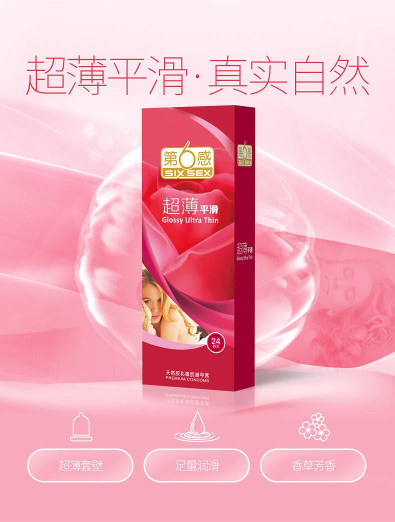 SIX SEX Ultra-thin and smooth  pack of twenty four