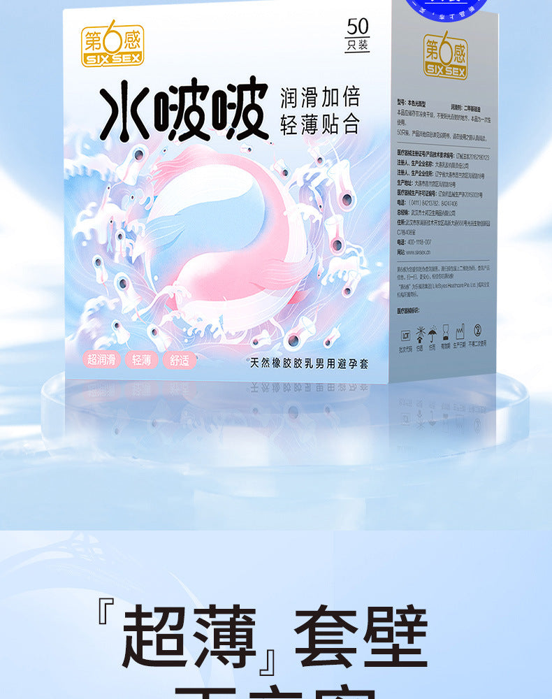 SIX SEX hyaluronic acid condom pack of  Fifty