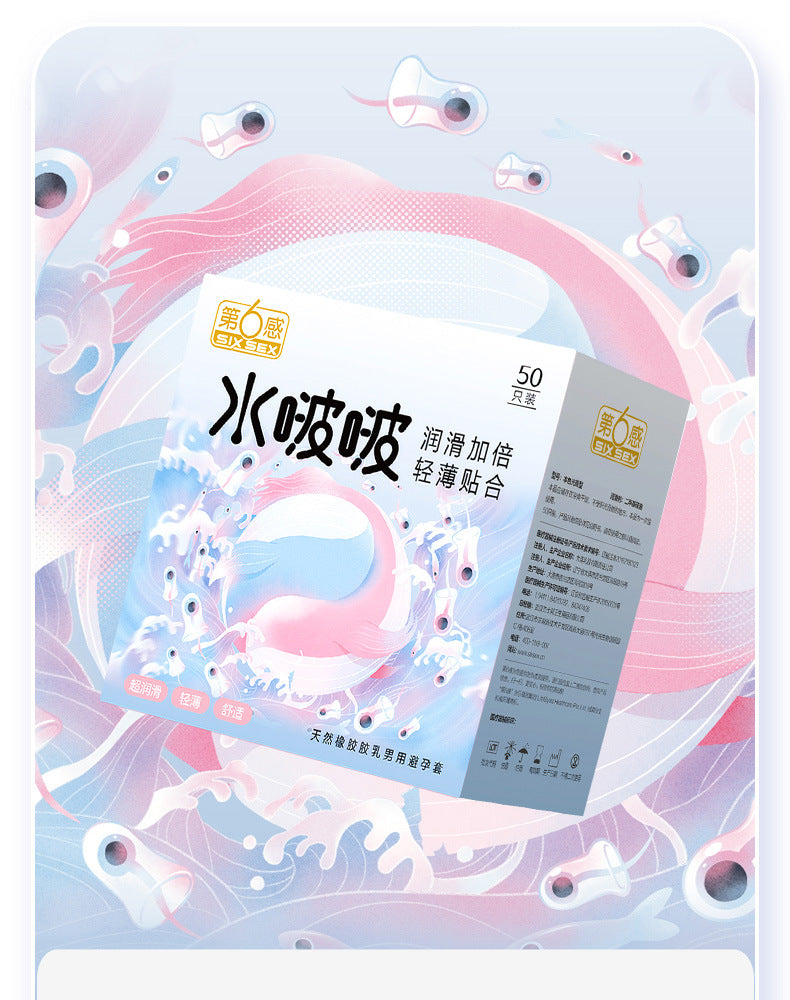 SIX SEX hyaluronic acid condom pack of  Fifty