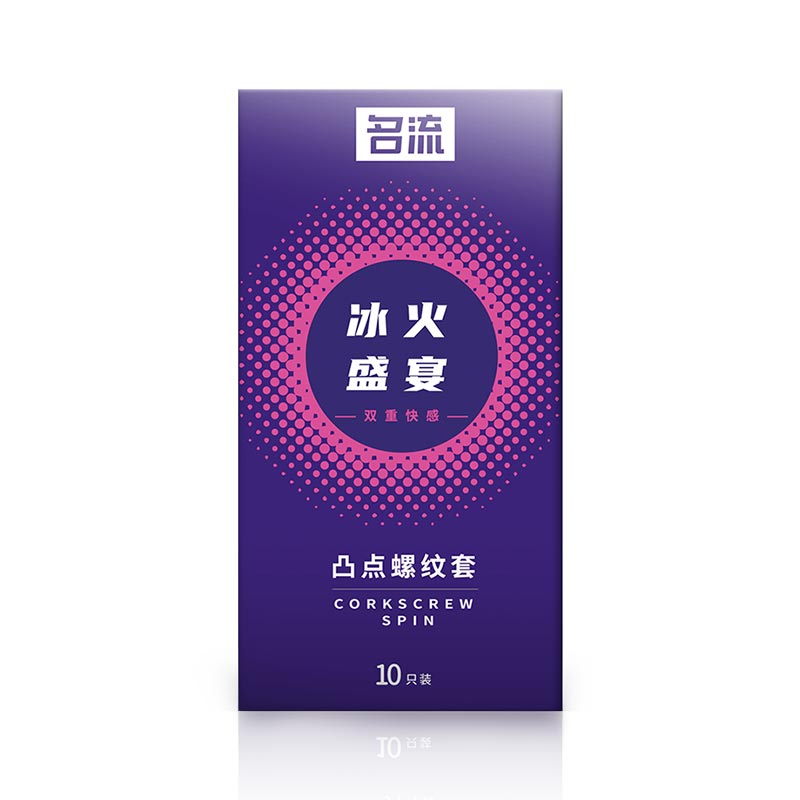 MINGLIU  Feast of Ice and Fire Raised Bump Threaded  condom  ten pcs