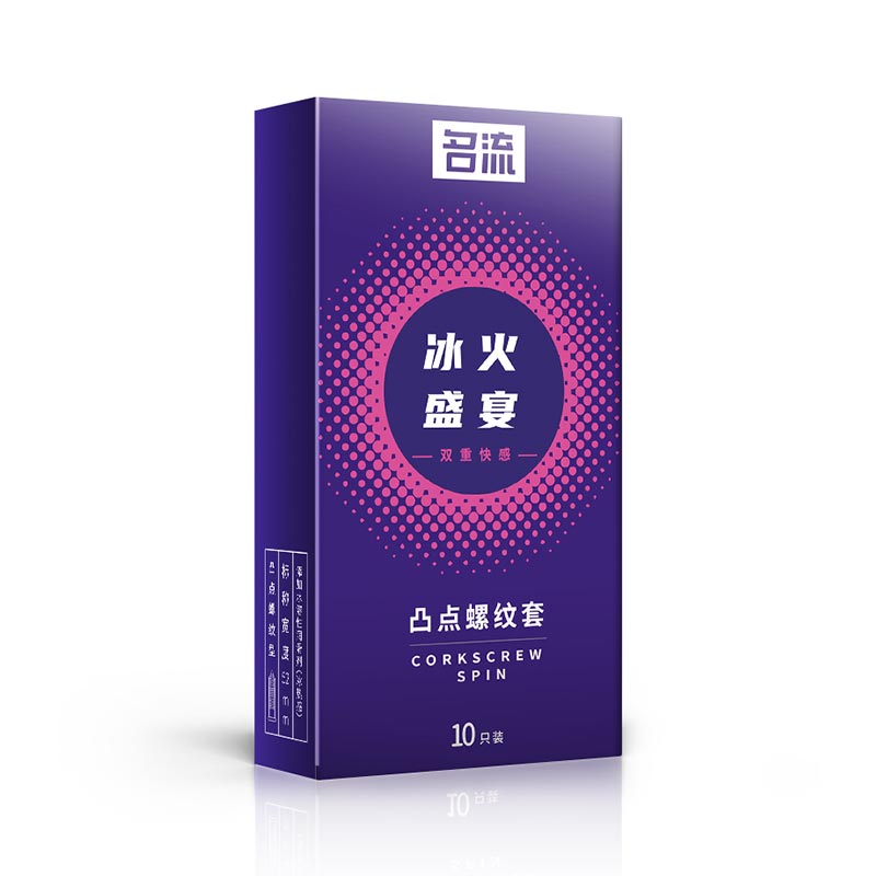 MINGLIU  Feast of Ice and Fire Raised Bump Threaded  condom  ten pcs