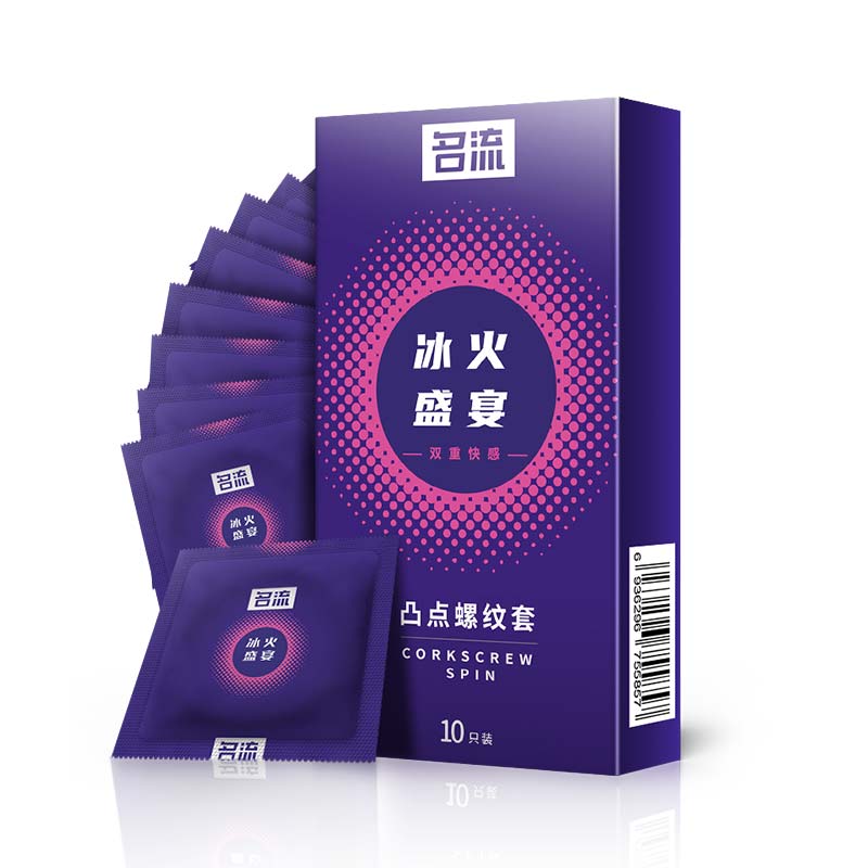 MINGLIU  Feast of Ice and Fire Raised Bump Threaded  condom  ten pcs