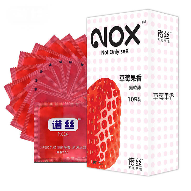 NOX Strawberry fruity aroma condom  ten pcs