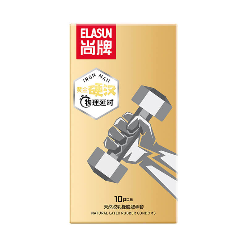 ELASUN Golden tough guy, physical delay condom  ten pcs