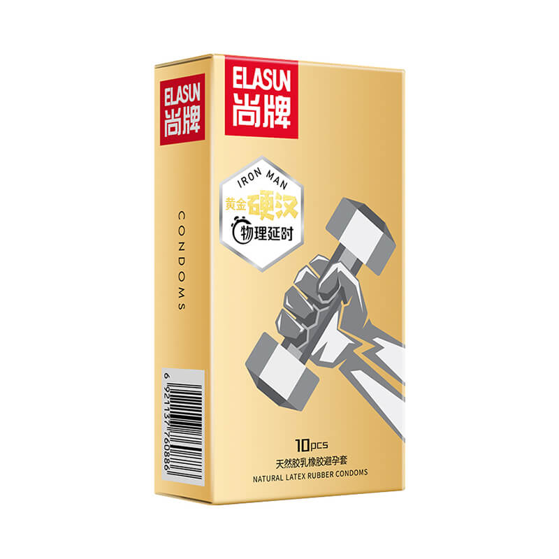 ELASUN Golden tough guy, physical delay condom  ten pcs