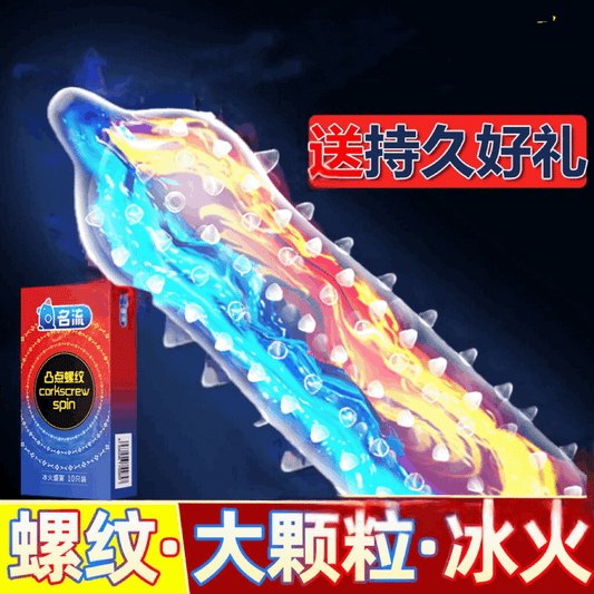 MINGLIU  Feast of Ice and Fire Raised Bump Threaded  condom  ten pcs