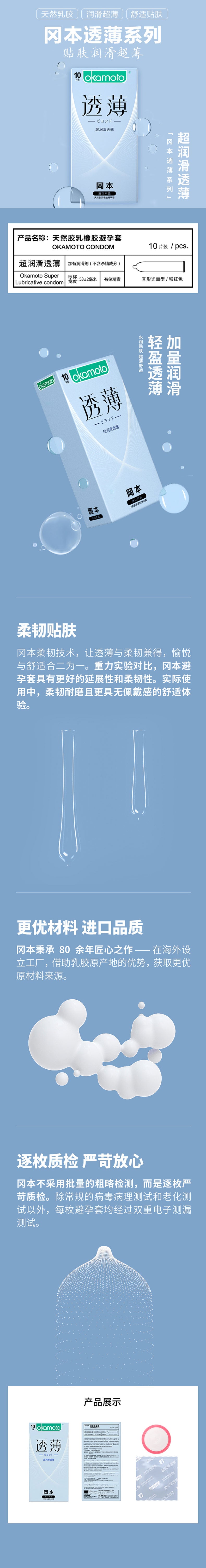 OKAMOTO Breathable and ultra-thin condom  pack of  ten