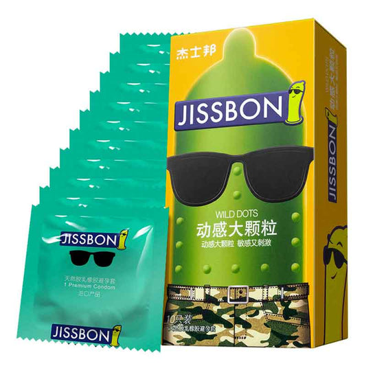 JISSBON Dynamic Large particles  condom  ten pcs