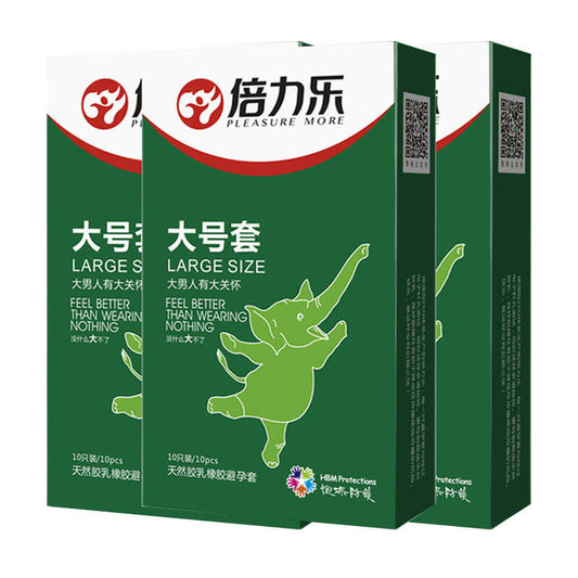 PLEASURE MORE condoms Large condom pack of ten