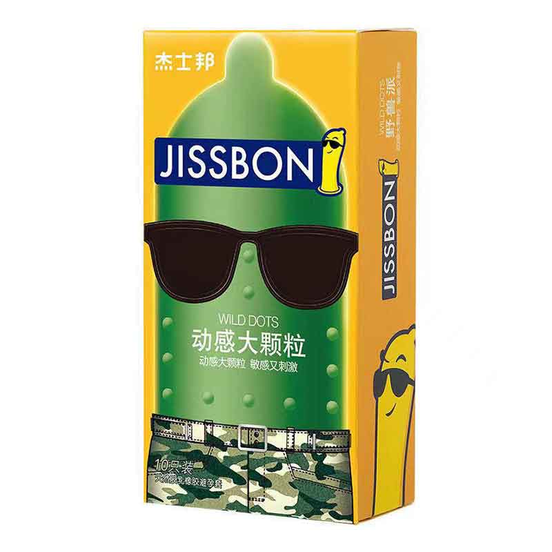 JISSBON Dynamic Large particles  condom  ten pcs