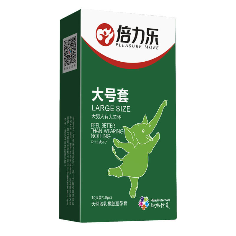 PLEASURE MORE condoms Large condom pack of ten