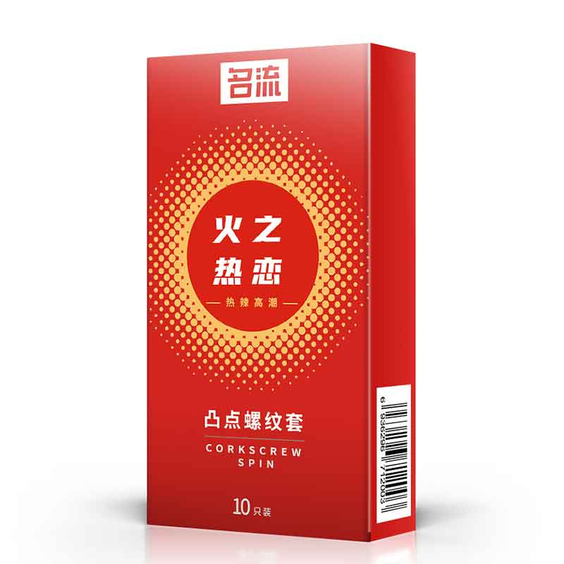MINGLIU Heat of Fire Raised Dot Threaded Cover condom  ten  pcs