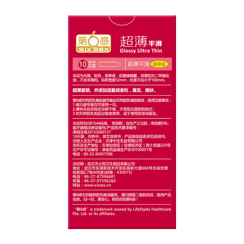 SIX SEX  Ultra thin  smooth condom  Pack of ten