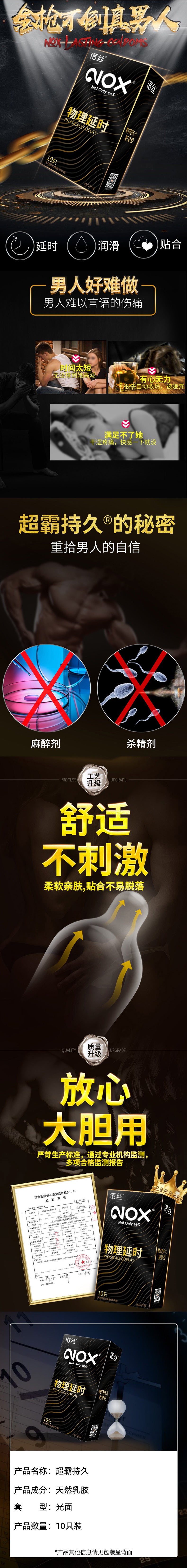 NOX Speedmaster lasting black gold condom ten  pcs