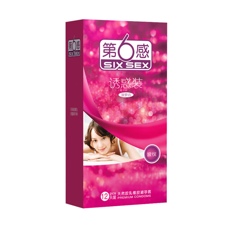 SIX SEX charm  ripple condom  Pack of  twelve