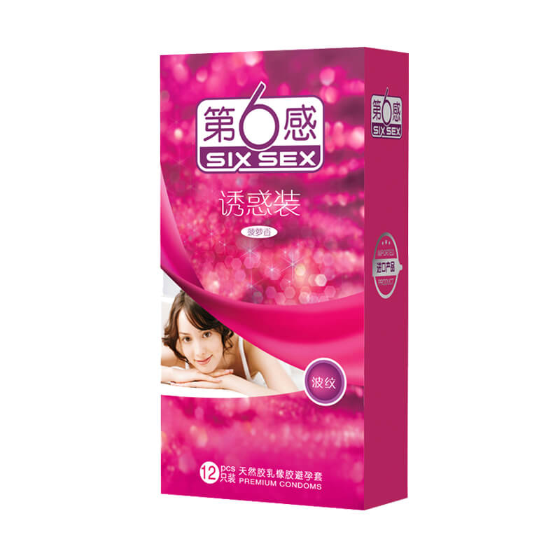SIX SEX charm  ripple condom  Pack of  twelve