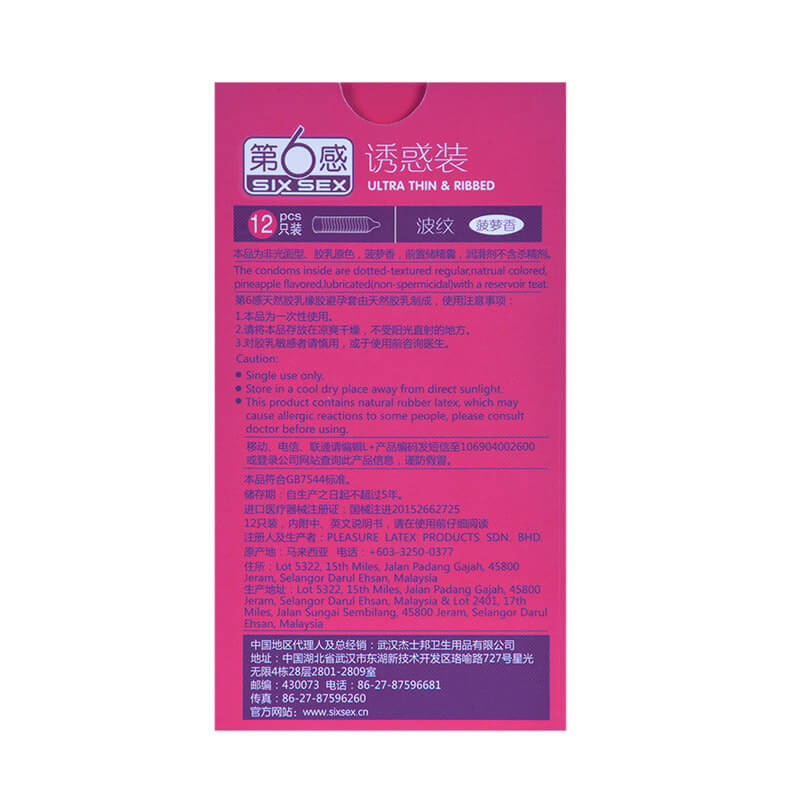 SIX SEX charm  ripple condom  Pack of  twelve