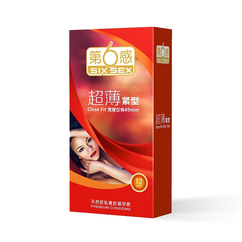 SIX SEX Ultra-thin and compact  condom red packaging Pack of  twelve