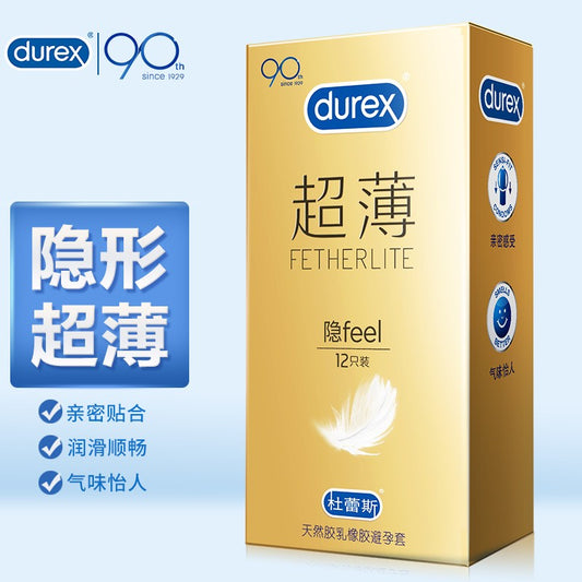 DUREX  gold packaging   Ultra thin   invisible condom Pack of  twelve