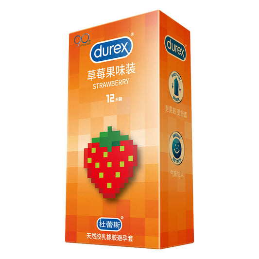 DUREX  strawberry flavor condom Pack of  twelve