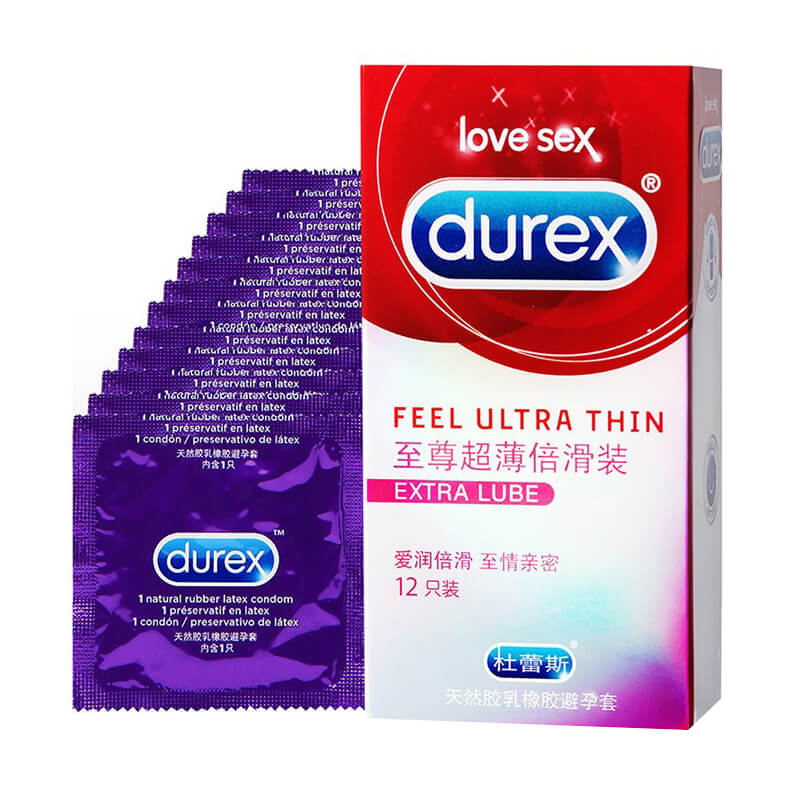 DUREX  Extreme, ultra-thin super slippery  condom Pack of twelve