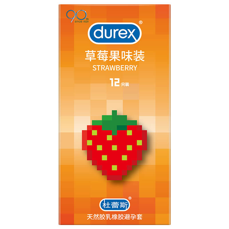 DUREX  strawberry flavor condom Pack of  twelve