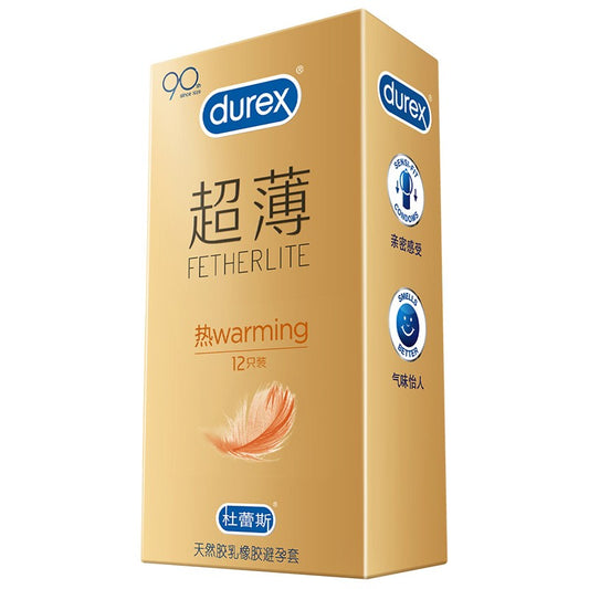 DUREX  gold packaging  Ultra thin heat sensation condom Pack of  twelve