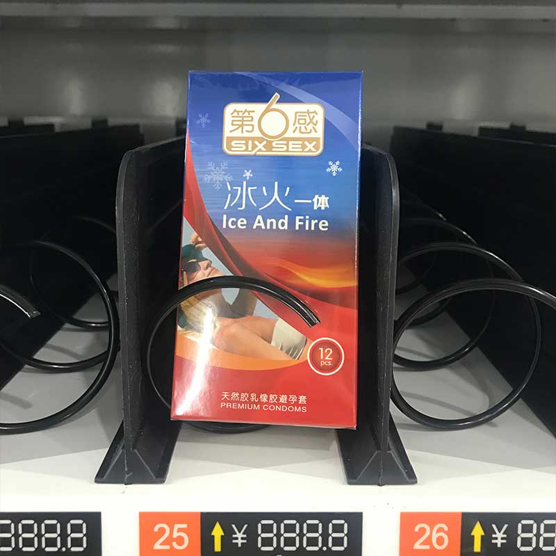 SIX SEX   Ice and fire  condom  Pack of twelve