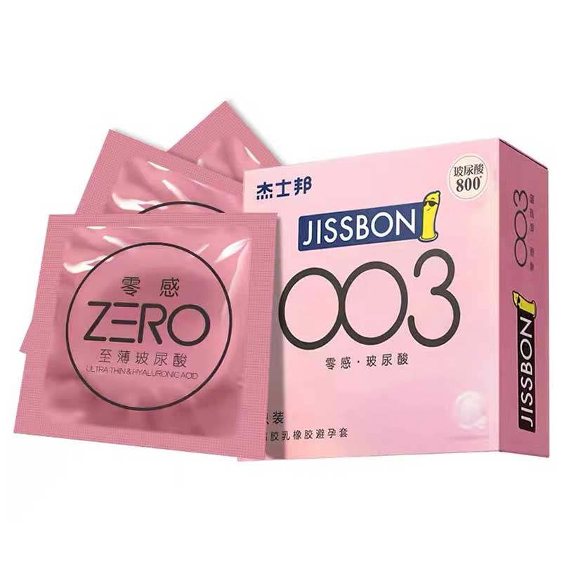 JISSBON 003 Zero sense hyaluronic acid  condom three pcs
