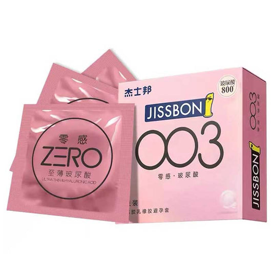 JISSBON 003 Zero sense hyaluronic acid  condom three pcs