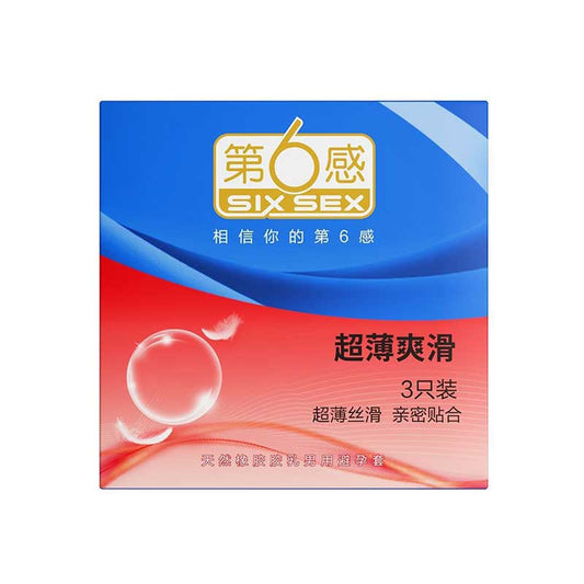 SIX SEX Ultra thin and smooth condom pack of three