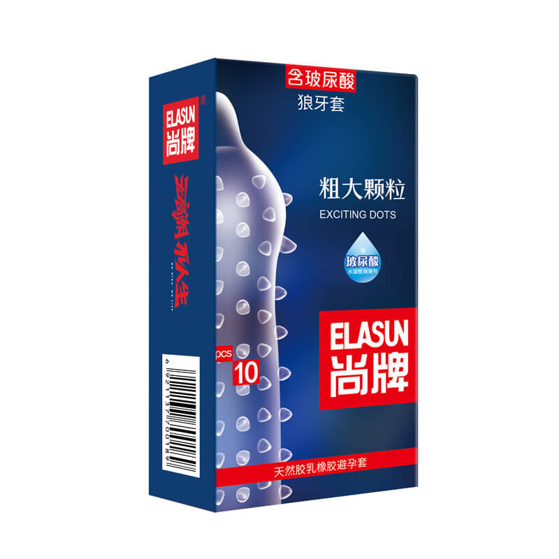 ELASUN   Large particles of hyaluronic acid for wolf tooth braces condom  ten pcs