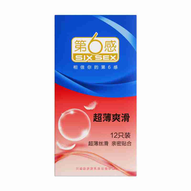 SIX SEX Ultra-thin and smooth  condom pack of twelve