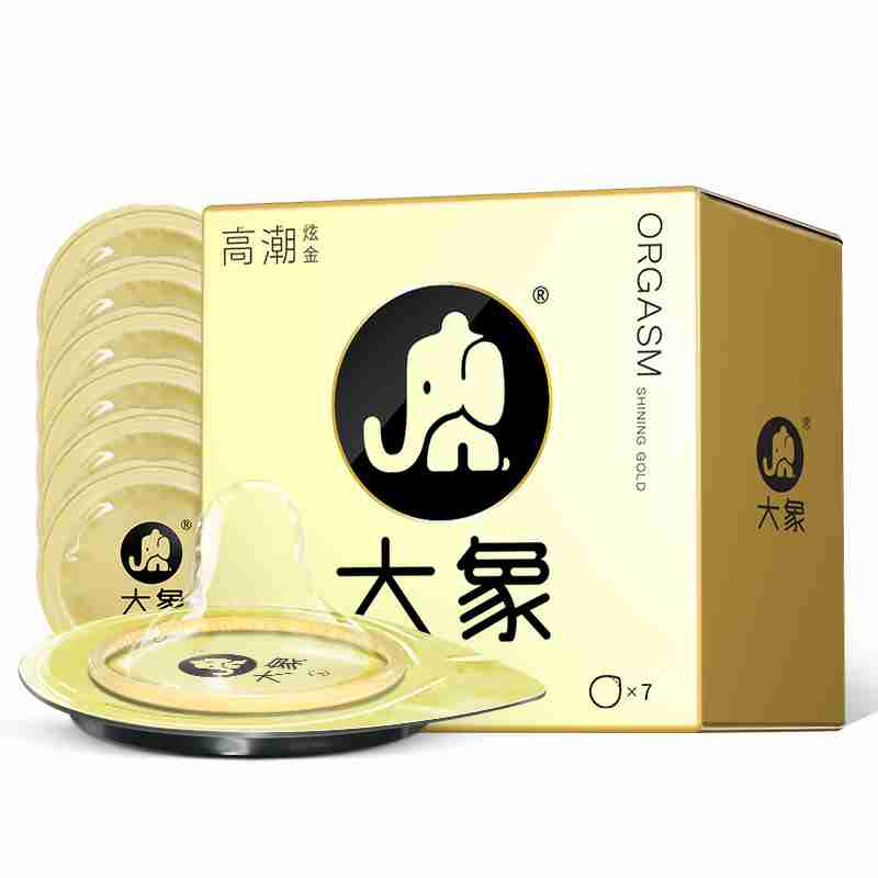 ELEPHANT  climax   Dazzling gold condom  Pack of  seven