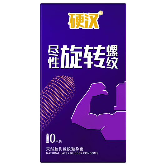 ELASUN tough guy Spin as much as you like Thread  condom  ten pcs