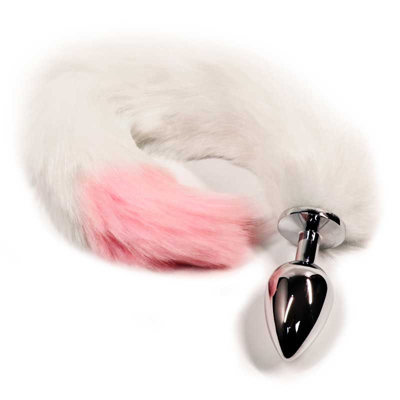 JA fox tail Metal anal plug large size