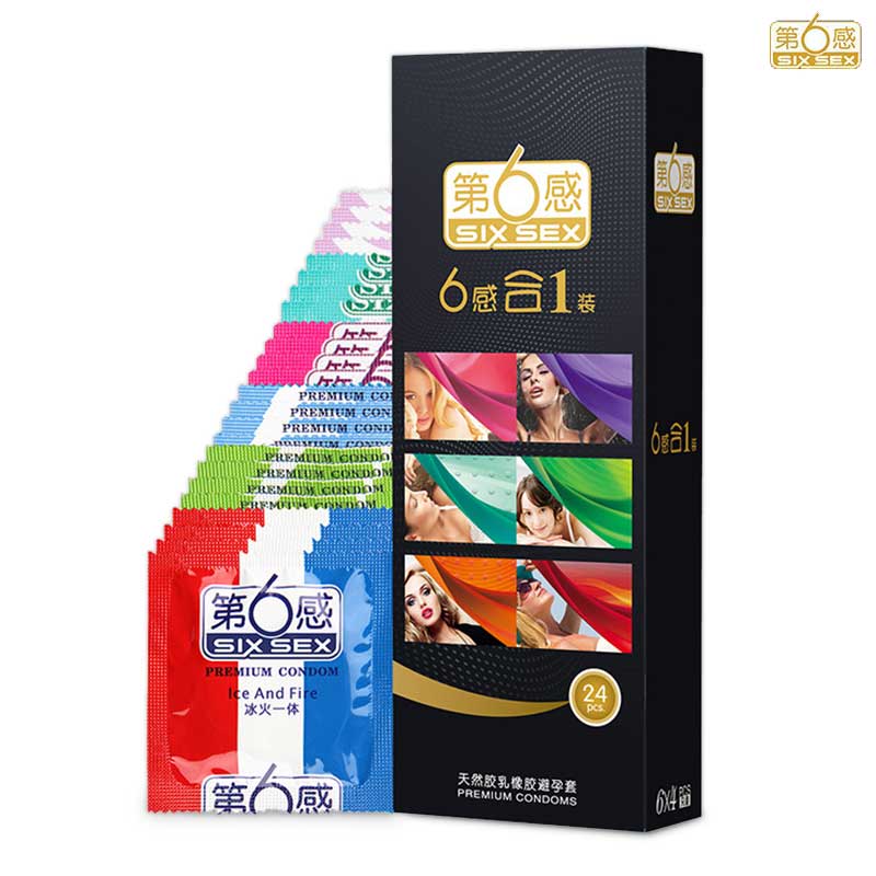 SIX SEX condom  six-in-one Pack of twenty four