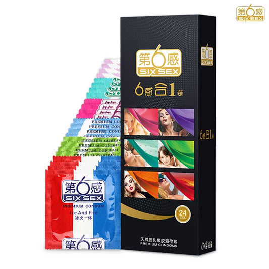SIX SEX condom  six-in-one Pack of twenty four